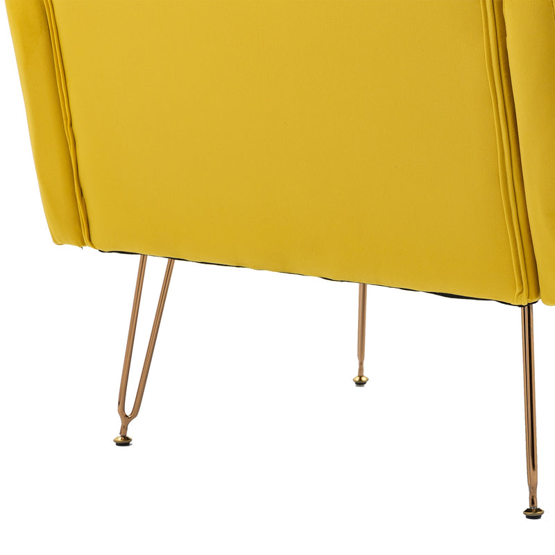 Accent Chair, leisure single sofa with Rose Golden feet