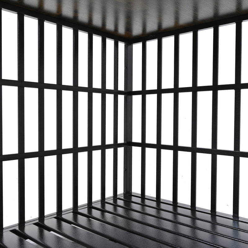 42" Heavy Duty Dog Crate for Large Medium Dogs, Furniture Style cage with 4 Lockable Wheels and 2 Locks, Decorative Pet House Wooden Cage Kennel Furniture Indoor