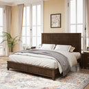 Platform Bed Frame With Tall Headboard by HouseOfZazla