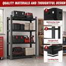 60"H 4-Tier Adjustable Heavy Duty Shelving Metal Mesh Storage Rack