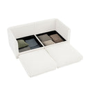 Stylish Sofa With Storage Seat And Cylindrical Backrest