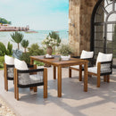 U_STYLE Luxury 5-Piece Outdoor Patio Dining Set for 4 by HouseOfZazla