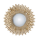 Sunburst Design Wall Mirror Decorative en For Entryway, Modern Living Room - Gold by HouseOfZazla
