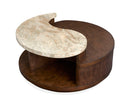 McPherson - Round Cocktail Table With Casters - Burnt Umber by Unique Piece Furniture