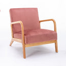Classic Mid-Century Modern Accent Chairs, Open Framed Armchair With Cushioning by HouseOfZazla