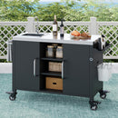 K&K 55.5" Outdoor Kitchen Island with Sink by HouseOfZazla