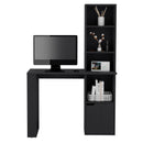 Writing Desk With Bookcase And Cabinet - Black by HouseOfZazla