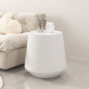 Light Sintered Stone Top Cup Shape Leather Coffee Table