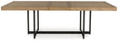 Tomtyn - Rectangular Dining Room Extension Table - Light Brown