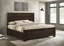 Kauffman Wood Eastern King Storage Panel Bed Dark Cocoa