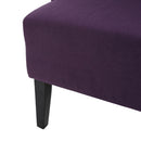 Fabric Dining Chair With High Back And Birch Wood Legs - Plum by HouseOfZazla