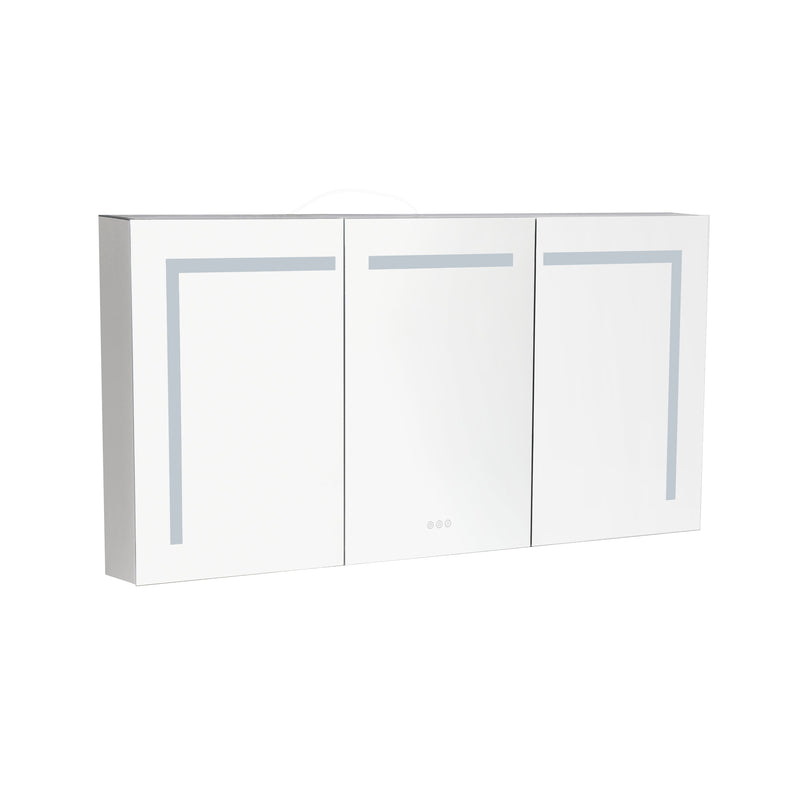 60in. W x 36 in. H LED Large Rectangular Aluminum Alloy Surface Mount Medicine Cabinet with Mirror