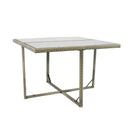 9 Pieces Patio Dining Sets Outdoor Space Saving Rattan Chairs with Glass Table Patio Furniture Sets Cushioned Seating and Back Sectional Conversation Set Grey Wicker + Grey Cushion