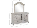 Bronwyn - Drawer Dresser With Shaped Mirror - Alabaster by Unique Piece Furniture