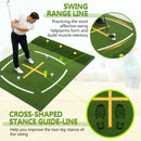 5'x4' Golf Hitting Mat with Cross Stance Guide