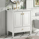 Freestanding Vanity With 1 Drawer & 2 Soft Close Doors With Door Mounted Storage by HouseOfZazla