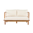 Canape 4-Pieces Acacia Conversation Set with Cream Cushion, Teak by HouseOfZazla