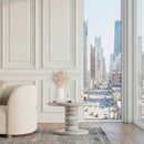 Stacked Cobblestone End Table