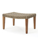 Outdoor Rattan Wicker Ottomans - Gray by HouseOfZazla