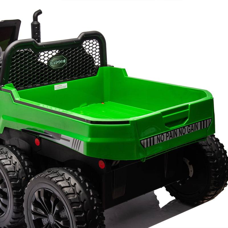 24V 2-Seater UTV-XXL Ride On Truck with Dump Bed for kid,Ride On 4WD UTV with 6 Wheels,Foam Tires, Suitable for Off-Roading,remote control,Three-Point Safety Harness