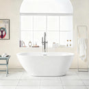 Glossy Freestanding Bathtub With Pop Up Drain by HouseOfZazla