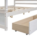 Canopy Platform Bed With Drawers, Support Slats, No Box Spring Needed by HouseOfZazla