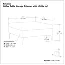 Rebecca - Multifunctional Coffee Table Storage Ottoman With Lift Up Lid by HouseOfZazla