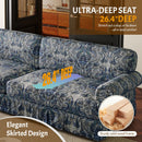 Luxuriously Comfortable Cloud Couch With Elegant Rolled Arms & Pleated Skirt Design by HouseOfZazla