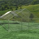 Large Metal Chicken Coop, Walk In Poultry Cage Hen Run House Rabbits Habitat Cage Spire Shaped Coop With Waterproof And Anti Ultraviolet Cover by HouseOfZazla