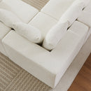 151.6-Inch Extra-Large L-Shaped Chenille Sectional Sofa