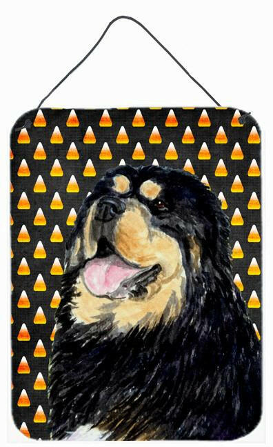 Tibetan Mastiff Candy Corn Halloween Portrait Wall or Door Hanging Prints