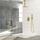 Modern Dual Shower Head System With 16" Ceiling Mount Finish, Stainless Steel And Brass by HouseOfZazla