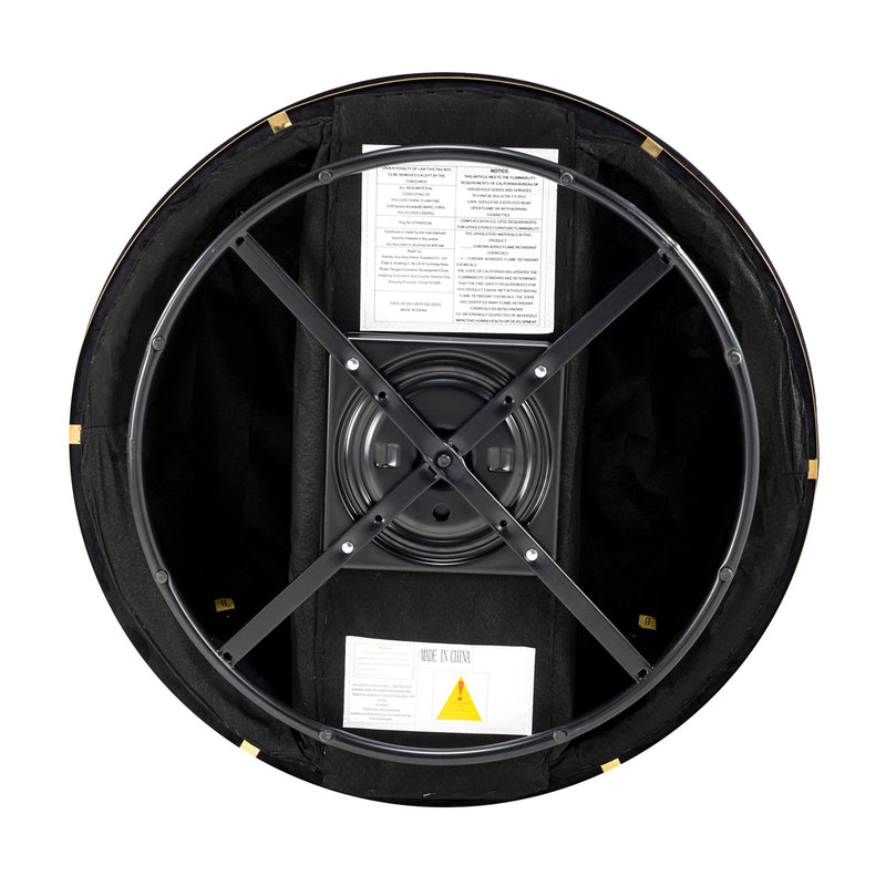 360 Degree Swivel Accent Chair Velvet Modern Upholstered Barrel Chair Over-Sized Soft Chair with Seat Cushion for Living Room, Bedroom, Office, Apartment, Black