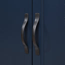 40" Console Table with Storage Shelf, Retro Entryway Table with Adjustable Storage Shelf, Sofa Couch Table for Hallway, Entry Way, Living Room, Foyer, Navy Blue and Brown Top