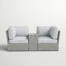 Outdoor Wicker Loveseat With Cushions by Unique Piece Furniture