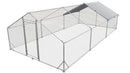Large Metal Chicken Coop, Walk In Poultry Cage Hen Run House Rabbits Habitat Cage Spire Shaped Coop With Waterproof And Anti Ultraviolet Cover by HouseOfZazla