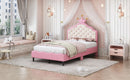 Lovely Crown Fantasy Princess Bed With Tufted Headboard by HouseOfZazla