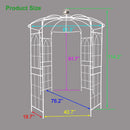 Metal Garden Arch Iron Garden Arbors Gazebo Dia High Birdcage Shape Pergola Pavilion For Wedding Ceremony by Unique Piece Furniture