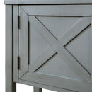 35" Farmhouse Wood Buffet Sideboard Console Table with Bottom Shelf and 2-Door Cabinet, for Living Room, Entryway, Kitchen Dining Room Furniture (Antique Gray)