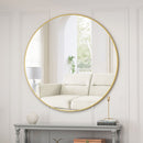Wall Circular Mirror Metal Framed Mirror Round Vanity Mirror Dressing Mirror, For Bathroom, Living Room, Bedroom Wall Decor by Unique Piece Furniture