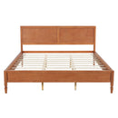 King Size Wood Platform Bed Frame with Classic Panel Headboard by HouseOfZazla