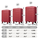 3 Pieces Set 20" / 24" / 28" Spinner Wheel Luggage With Combination Lock by HouseOfZazla