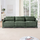 Elegant Sofa With Ergonomic Design And Lumbar Pillows by HouseOfZazla