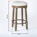 360° Swivel Wooden Barstools With Upholstered Seat, Counter Height (Set of 2) by HouseOfZazla