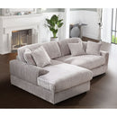 Modern CorduroyCorner sofa Sleeper Sofa Couch With Comfy Deep Seat& 6 Pillows