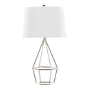 Diana 29" Contemporary Metal Table Lamp Set in Polished Nickel