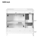 Bathroom Vanity With Sink, Soft Close Doors, Adjustable Shelves by HouseOfZazla
