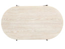 Jennings - Oval Cocktail Table With Two Ottomans - Edgecomb Gray And Weathered Antique Nickel by Unique Piece Furniture