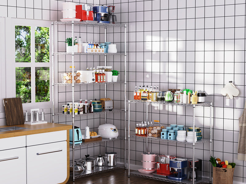 2 Pack 3 Tier Shelf Wire Shelving Unit