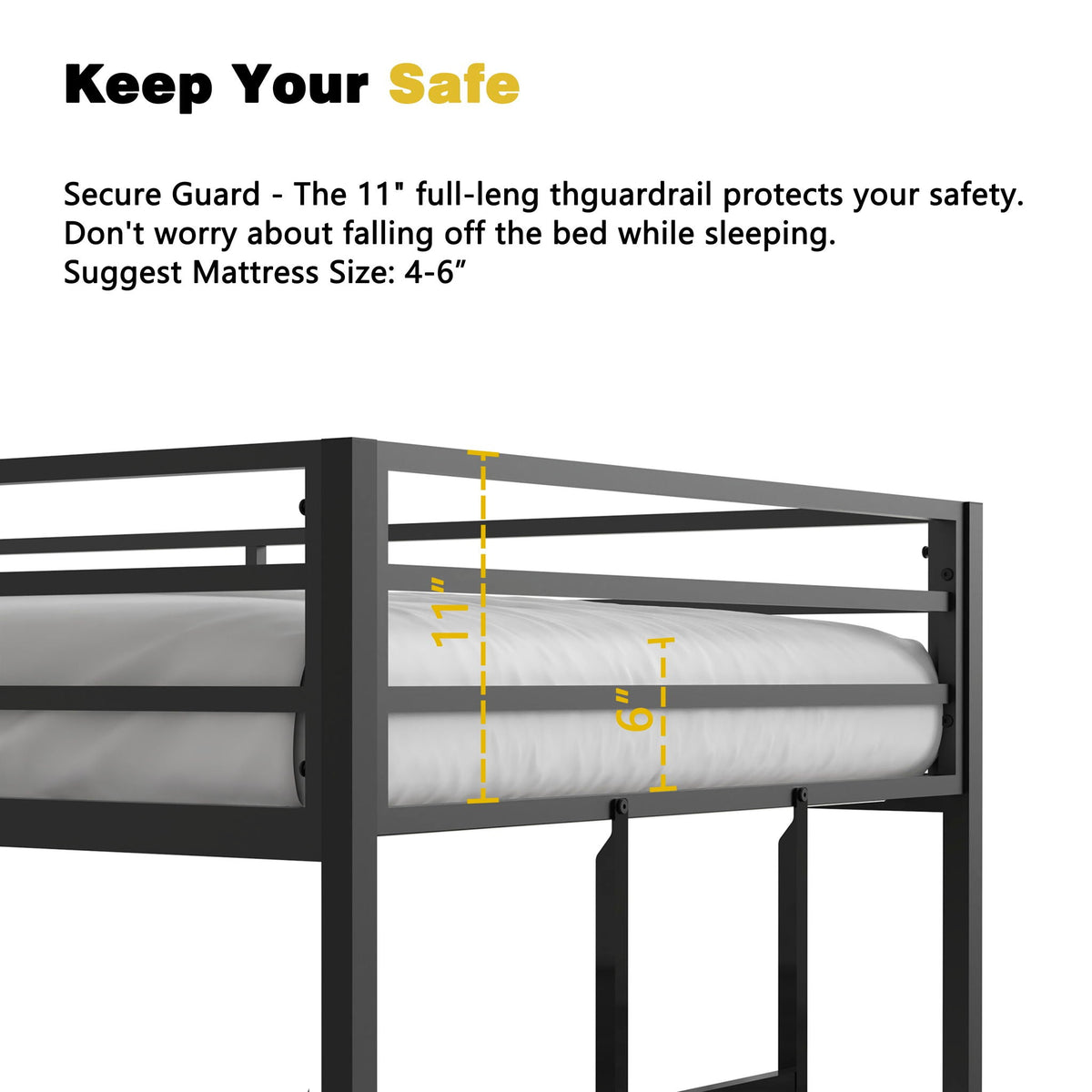 Adam - Twin Over Twin Bunk Bed - Black, photo 8 of 11